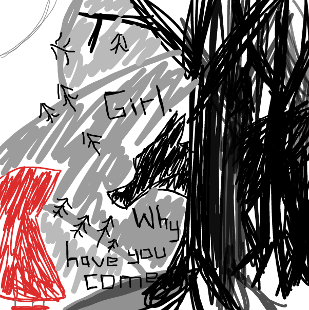 Drawing in Little Red Cap by Fingerpains