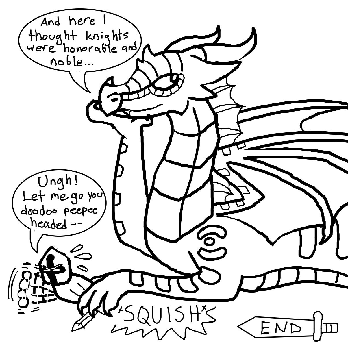 At the end of the day, the good guys always win. - Online Drawing Game Comic Strip Panel by Electra