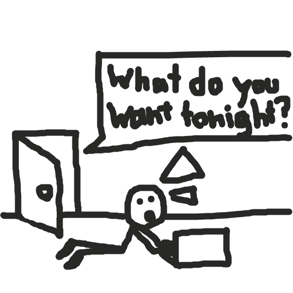 (It's dinnertime, the mom's name is Rebecca, and the kid is named John.) - Online Drawing Game Comic Strip Panel by cherrybread