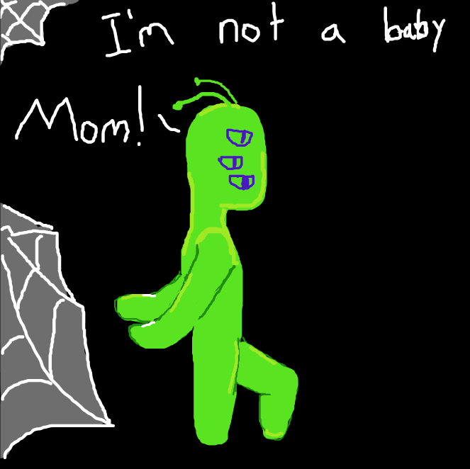 Drawing in alien questions life by DoodleBug