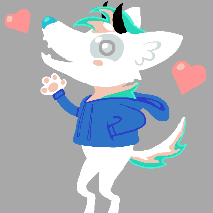 Drawing in wreck tangle as a wolf by TFD