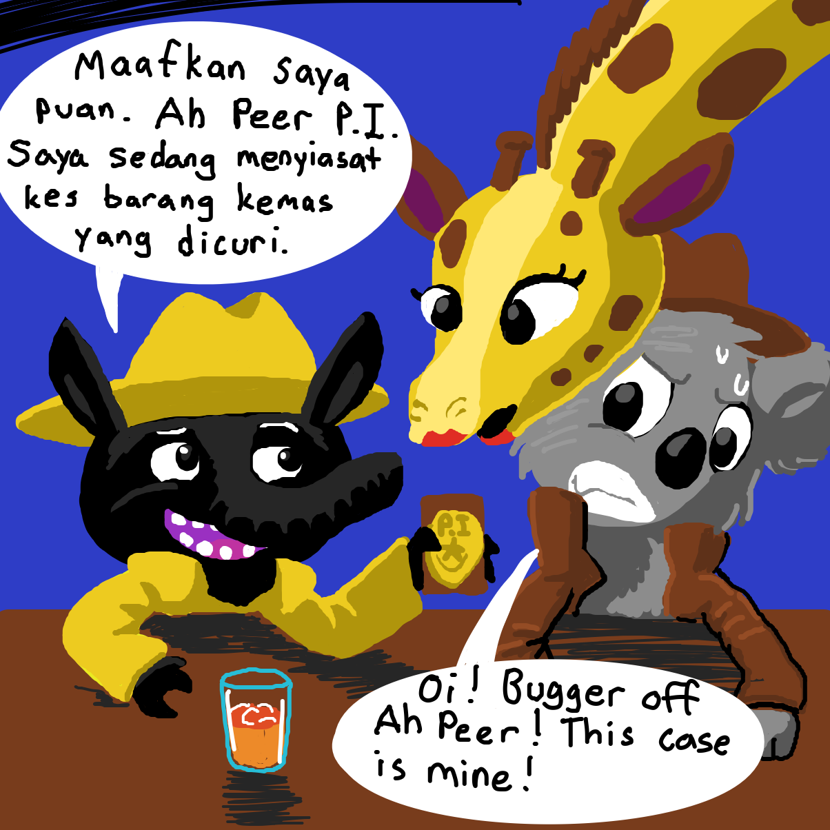  - Online Drawing Game Comic Strip Panel by Electra