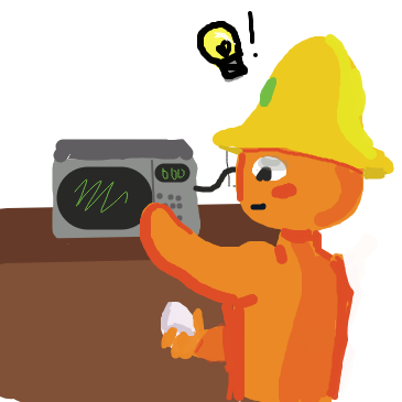 PSA: don't microwave an egg - Online Drawing Game Comic Strip Panel by Bloooo