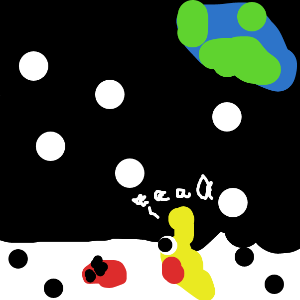 Drawing in DIAVOLO & Larva DIES AGAIN by Gleb08