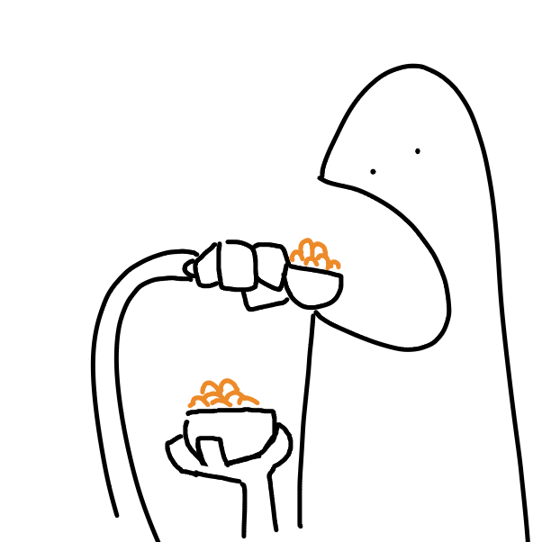 Drawing in man eating cereal by RainyMuffin