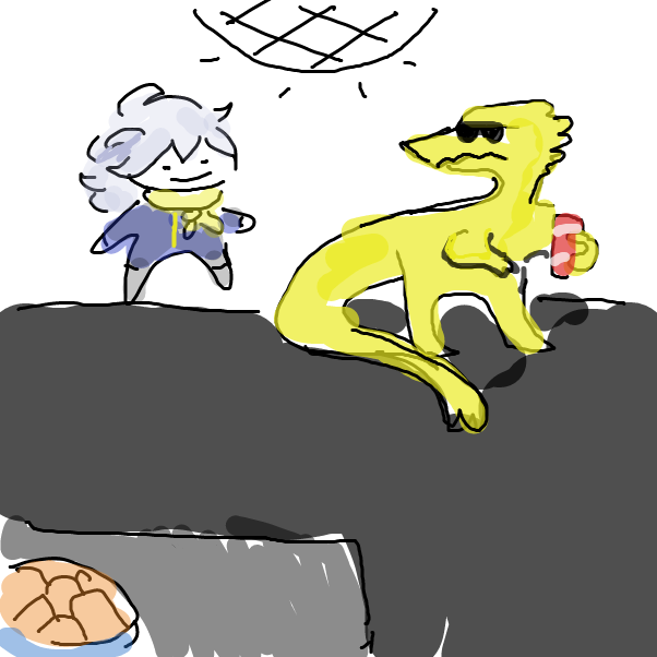 add your oc, add someone from something, do anything. you dont have to interact with someone, theres fountain drinks and a large bowl of cheetos. please do not destroy the property, in these tough times it is hard to pay for. relax, hang out,  and have fun - Online Drawing Game Comic Strip Panel by kumatora