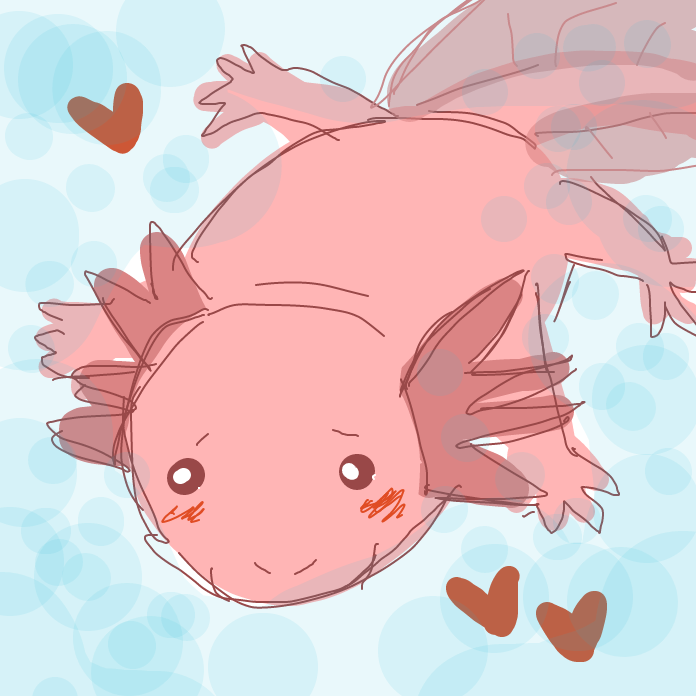 Drawing in axolotls  by MY~LEIGH