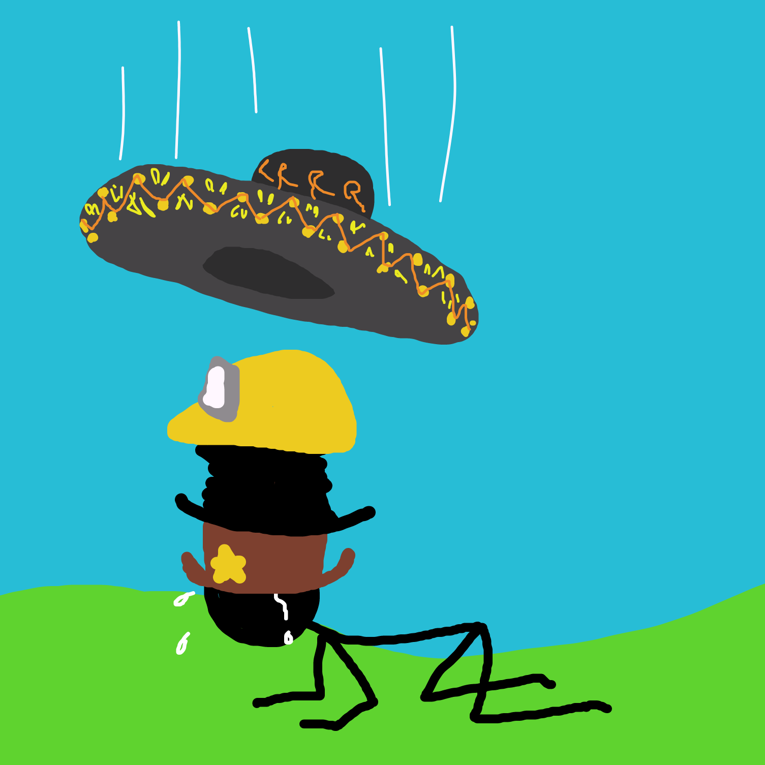 Drawing in The man by Sabandija