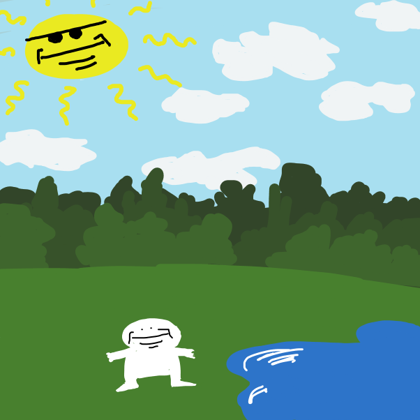 Drawing in what a beautiful day by Aluminimalism