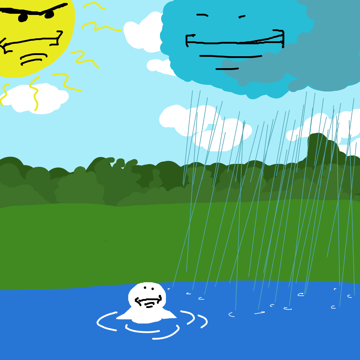 Drawing in what a beautiful day by Scribbledabble