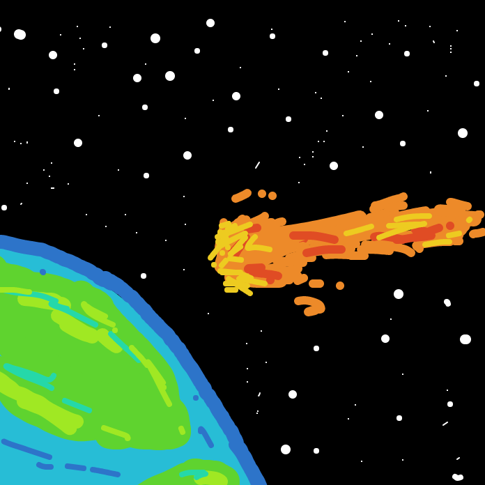 Drawing in Applin's adventure through space by AMetalChair