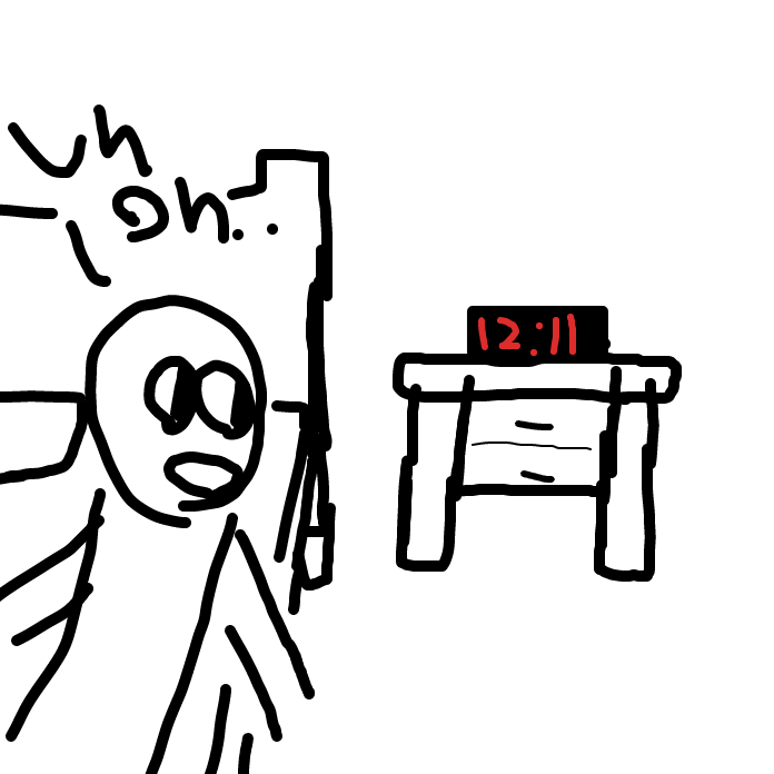 Drawing in Overslept by AMetalChair