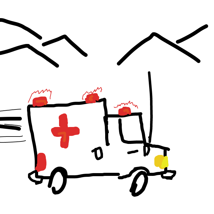 Drawing in Ambulance by AMetalChair