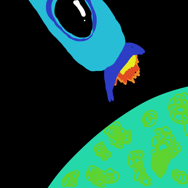 rocket - Online Drawing Game Comic Strip Panel by mishk