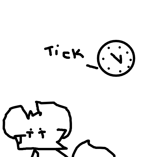 Drawing in clock by cookie_bearuwu