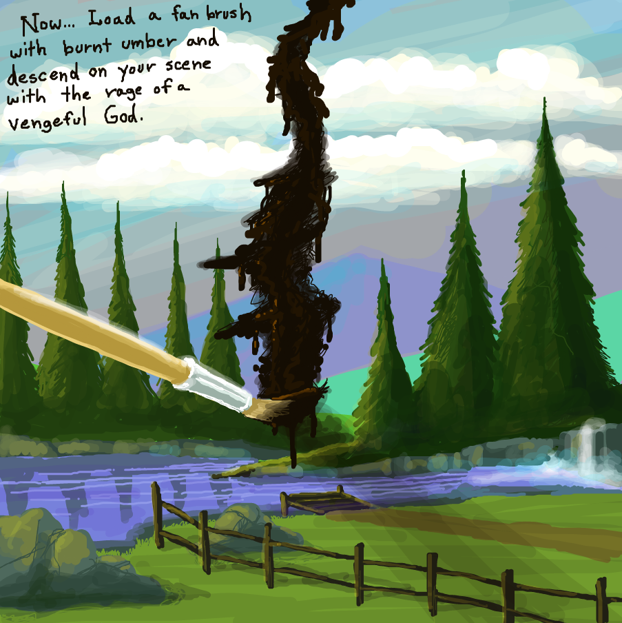 Drawing in Happy Little Painting by TFD