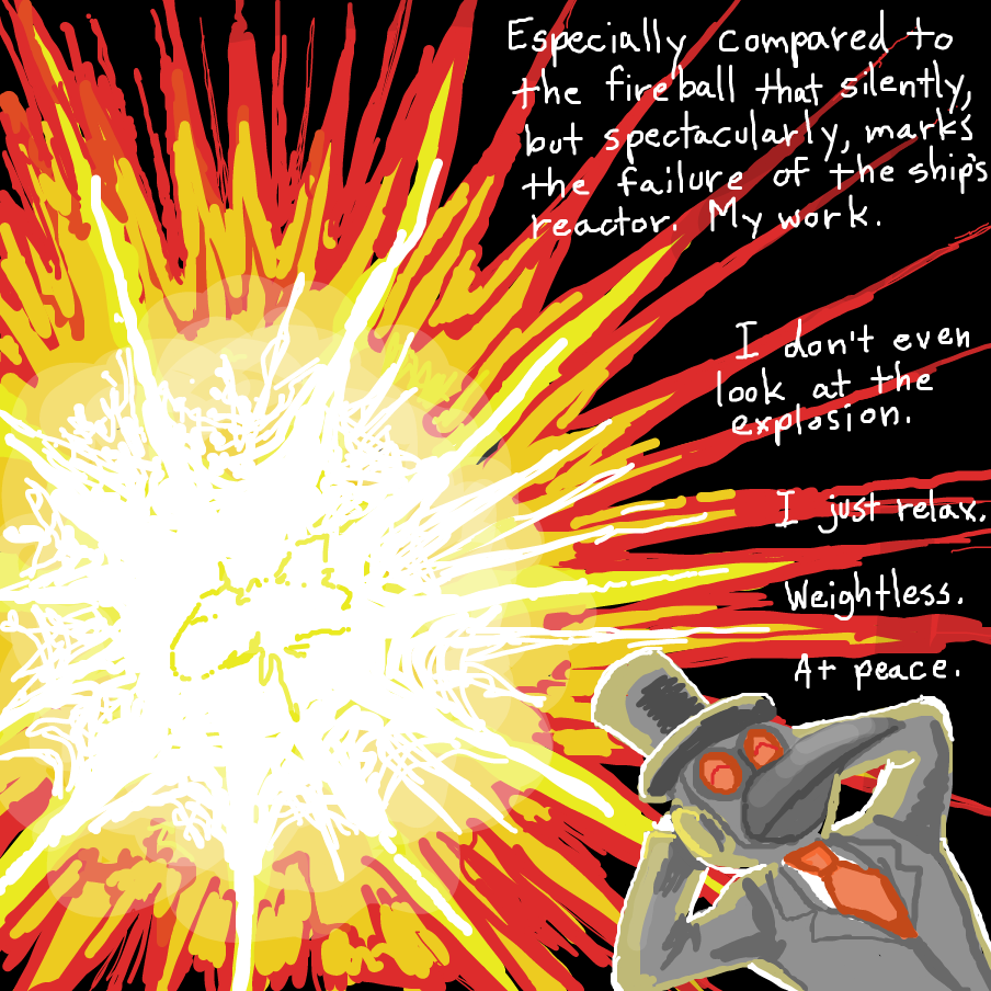 Sometimes it's better to be in space. - Online Drawing Game Comic Strip Panel by TFD