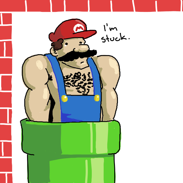 Drawing in Super mario bros by Aluminimalism