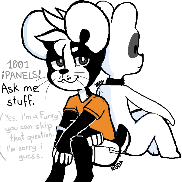 First panel in 1000 Panels Special drawn in our free online drawing game