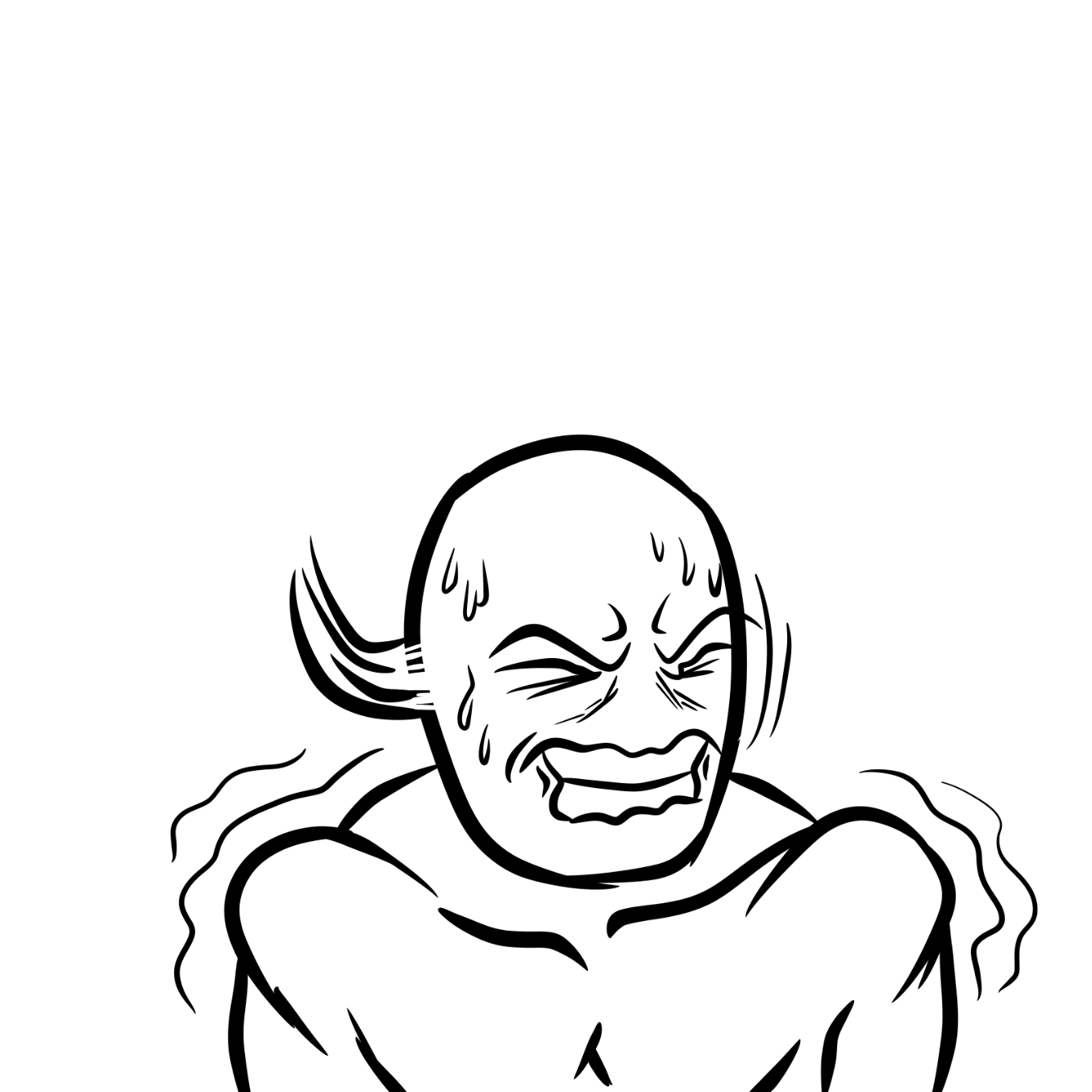 Fighting a losing battle. Let it out! - Online Drawing Game Comic Strip Panel by Wizard Croissant