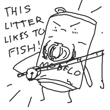Let's fuck this fish up. - Online Drawing Game Comic Strip Panel by Potato Man