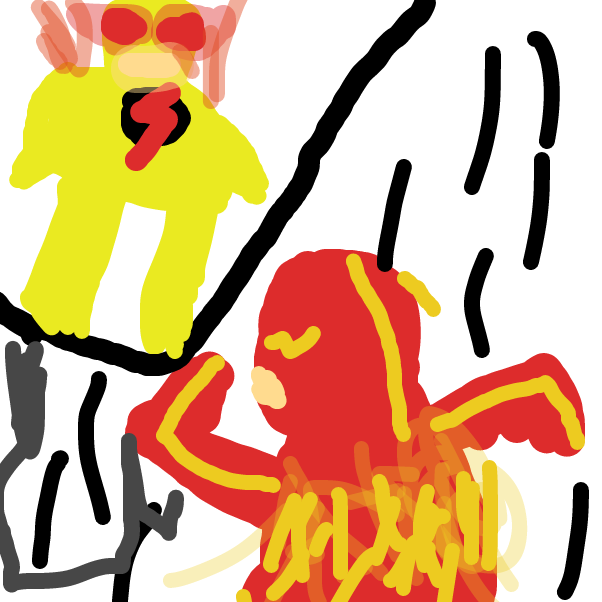 go on netflix or youtube and search up the flash vs the reverse flash - Online Drawing Game Comic Strip Panel by lsoajdwodjwa