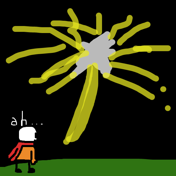 Drawing in New Year Boom by sun ☀