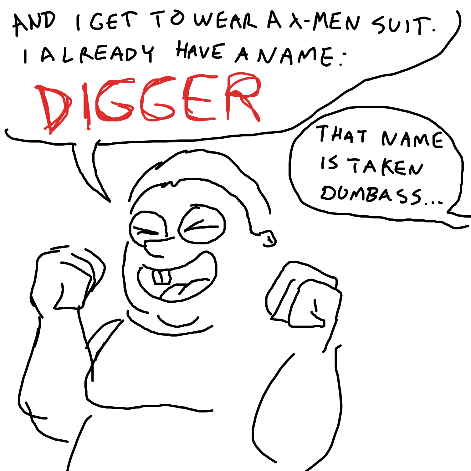 Drawing in Wolverine's Mom Got Around by Sabandija