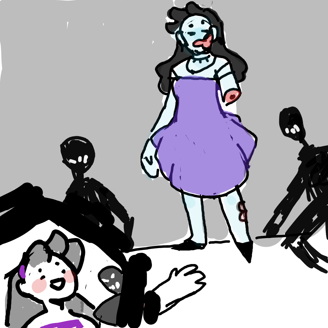 She died the first night of the zombie outbreak - Online Drawing Game Comic Strip Panel by Rednightlights