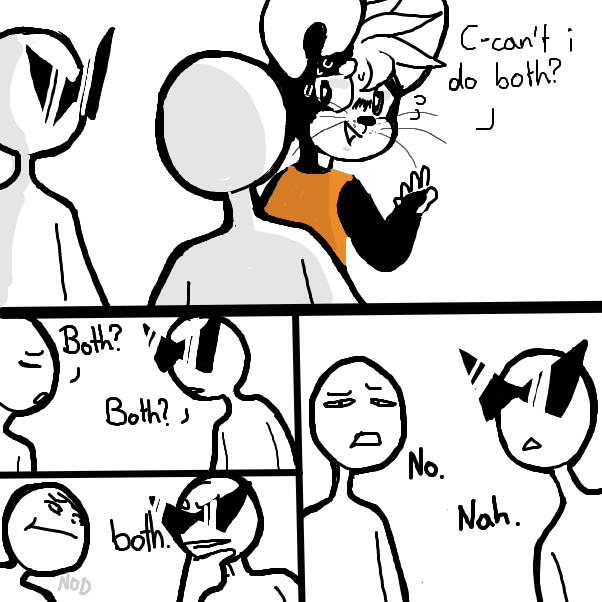 Ofcourse i can! Just i've seen that people seem to have two seperate accounts for that hhmmm... clever! - Online Drawing Game Comic Strip Panel by Sluggishfella