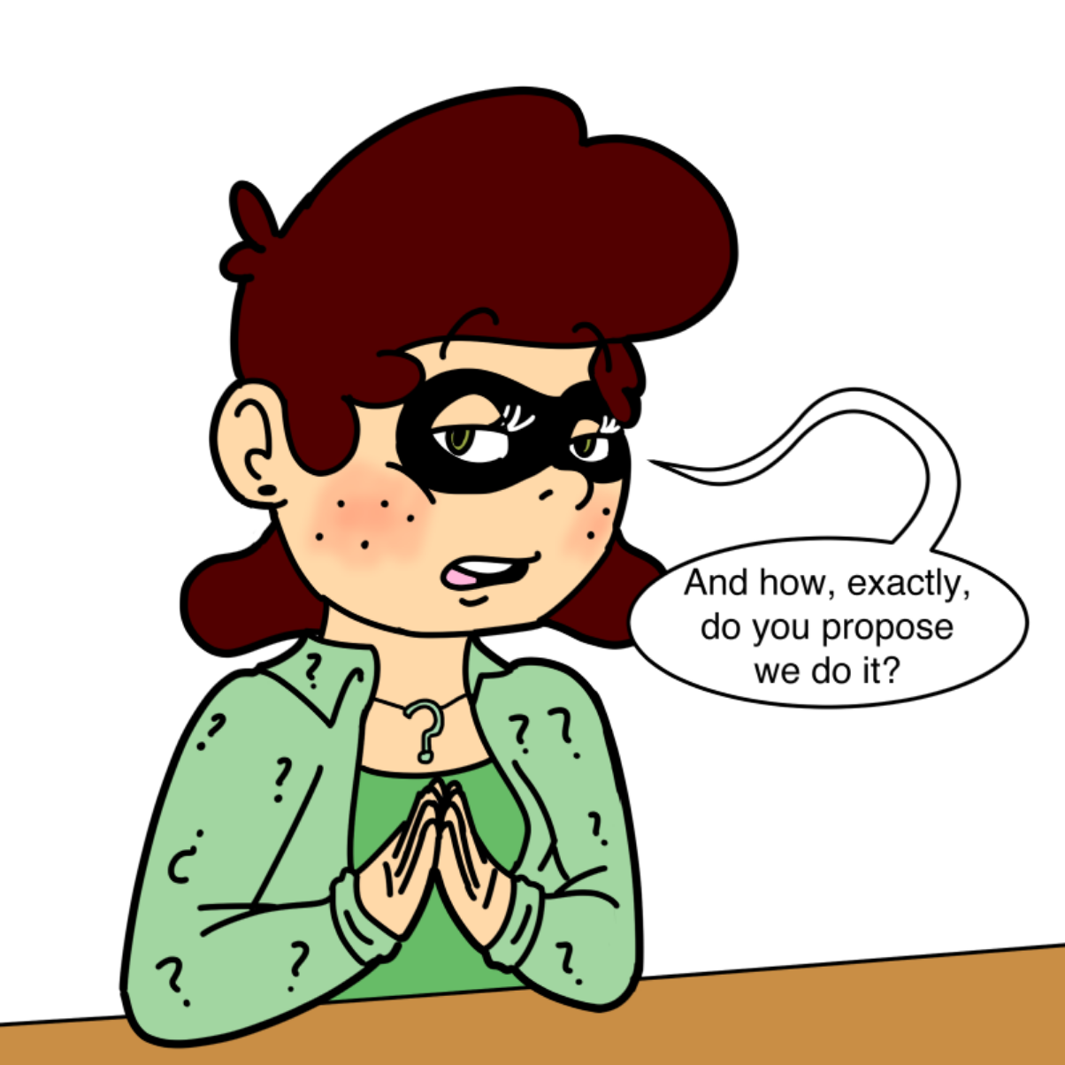 i figured a gang of us could be dressed as batman-esque baddies - Online Drawing Game Comic Strip Panel by CherryFlavored