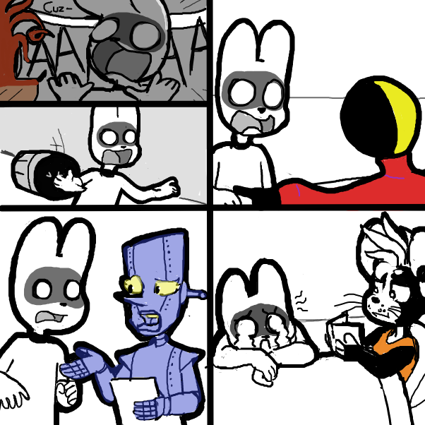  - Online Drawing Game Comic Strip Panel by Sluggishfella