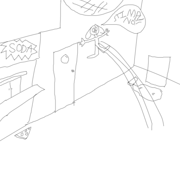 Ren gets slammed to the wall. "STIMPY NO!" - Online Drawing Game Comic Strip Panel by TheYellowMan