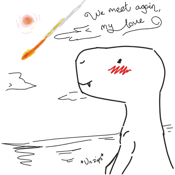 What's he even unzipping? This comic is so fake. - Online Drawing Game Comic Strip Panel by Potatopeelerkind