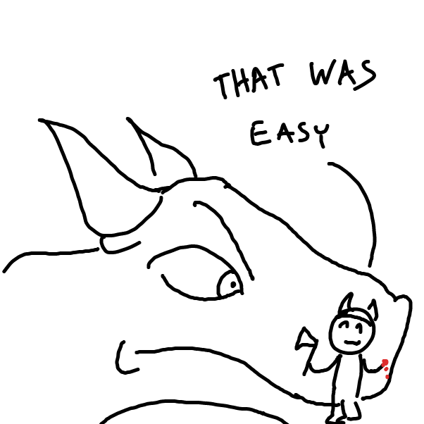 Drawing in The Cave Monster by Sabandija