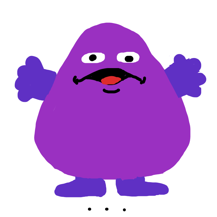 Drawing in Grimace Mcdonalds by nooz