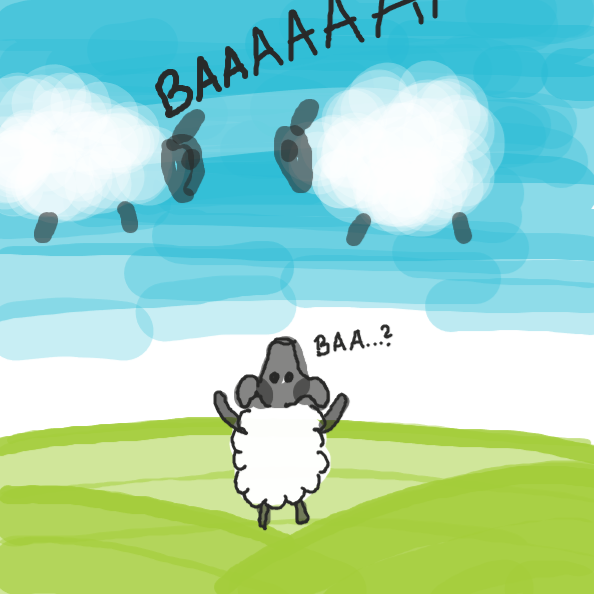 Drawing in A sheep by laurau