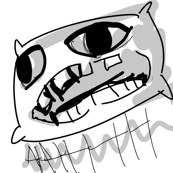 Drawing in Screaming Pillow by Megiddo