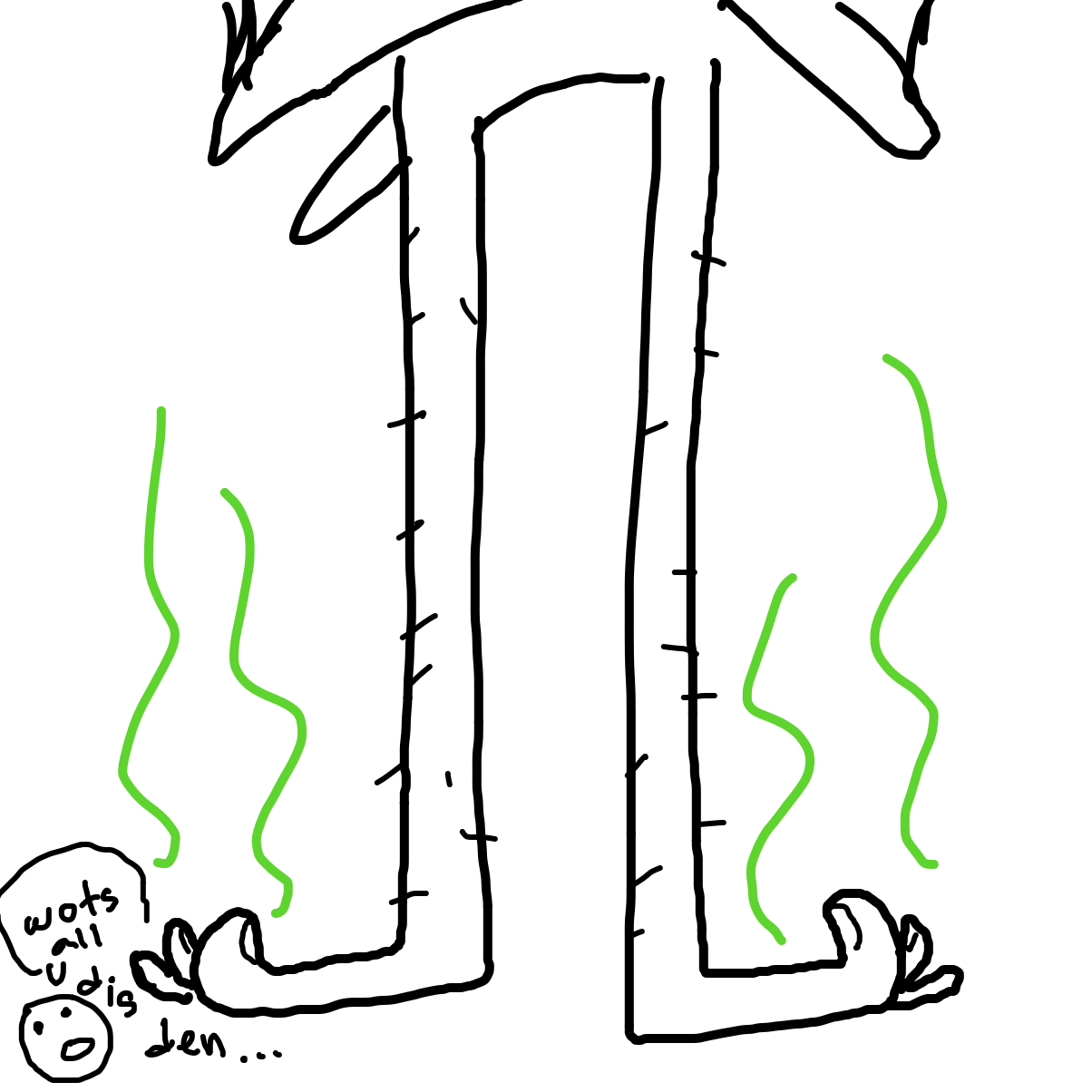 Drawing in Screaming Pillow by uhstinky