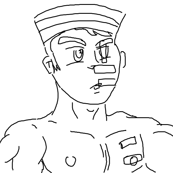 Drawing in just Josuke by rex