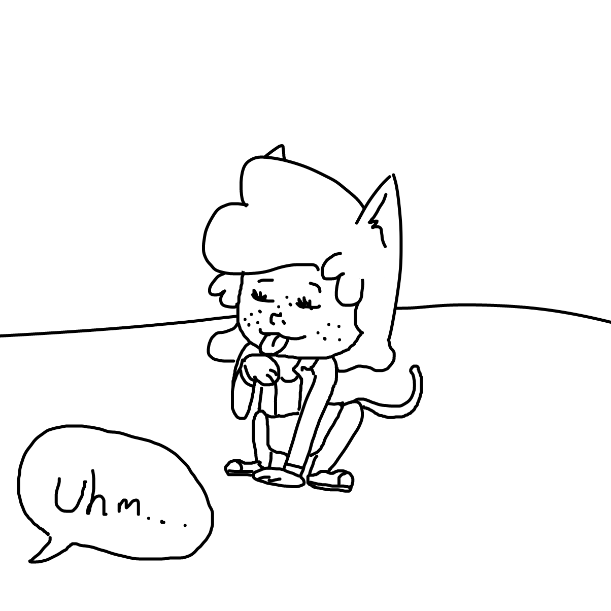 just like a cat, she ignores - Online Drawing Game Comic Strip Panel by CherryFlavored