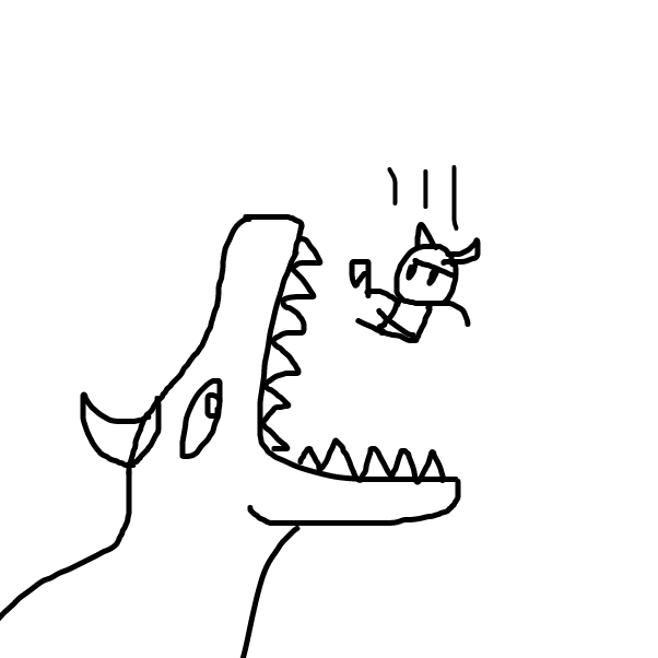 Drawing in The Cave Monster by SeanTrunks