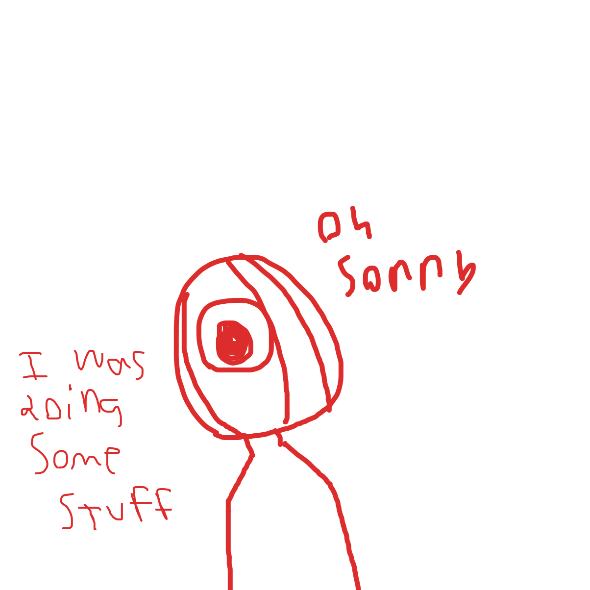 I was doin’ stuff - Online Drawing Game Comic Strip Panel by Blatzz