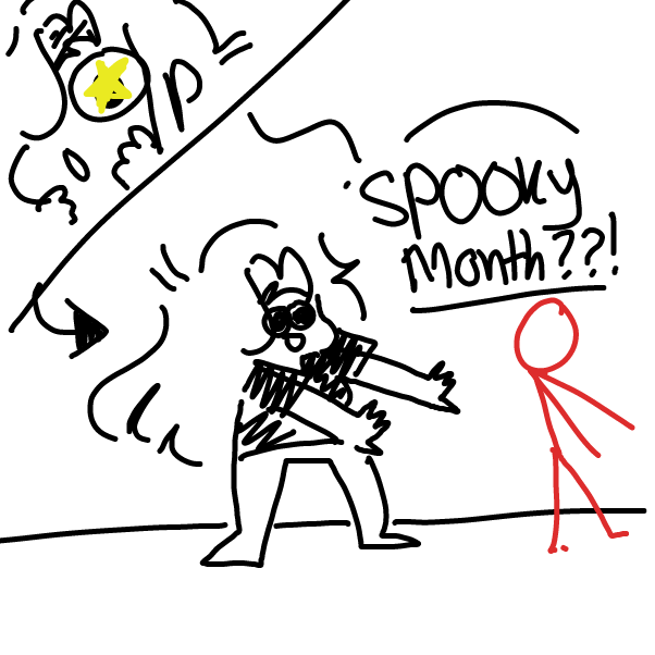 SPOOKY MONTH????? - Online Drawing Game Comic Strip Panel by MaskedShadows