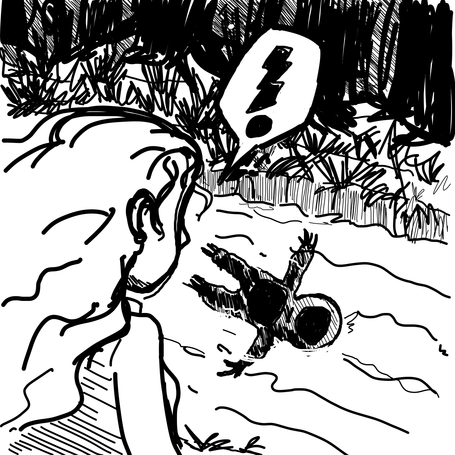 Drawing in run away by Hibou