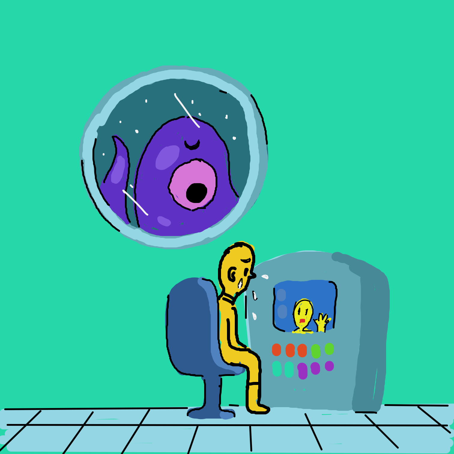 Drawing in first by Hibou