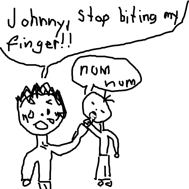 Liked webcomic Johnny bit my finger