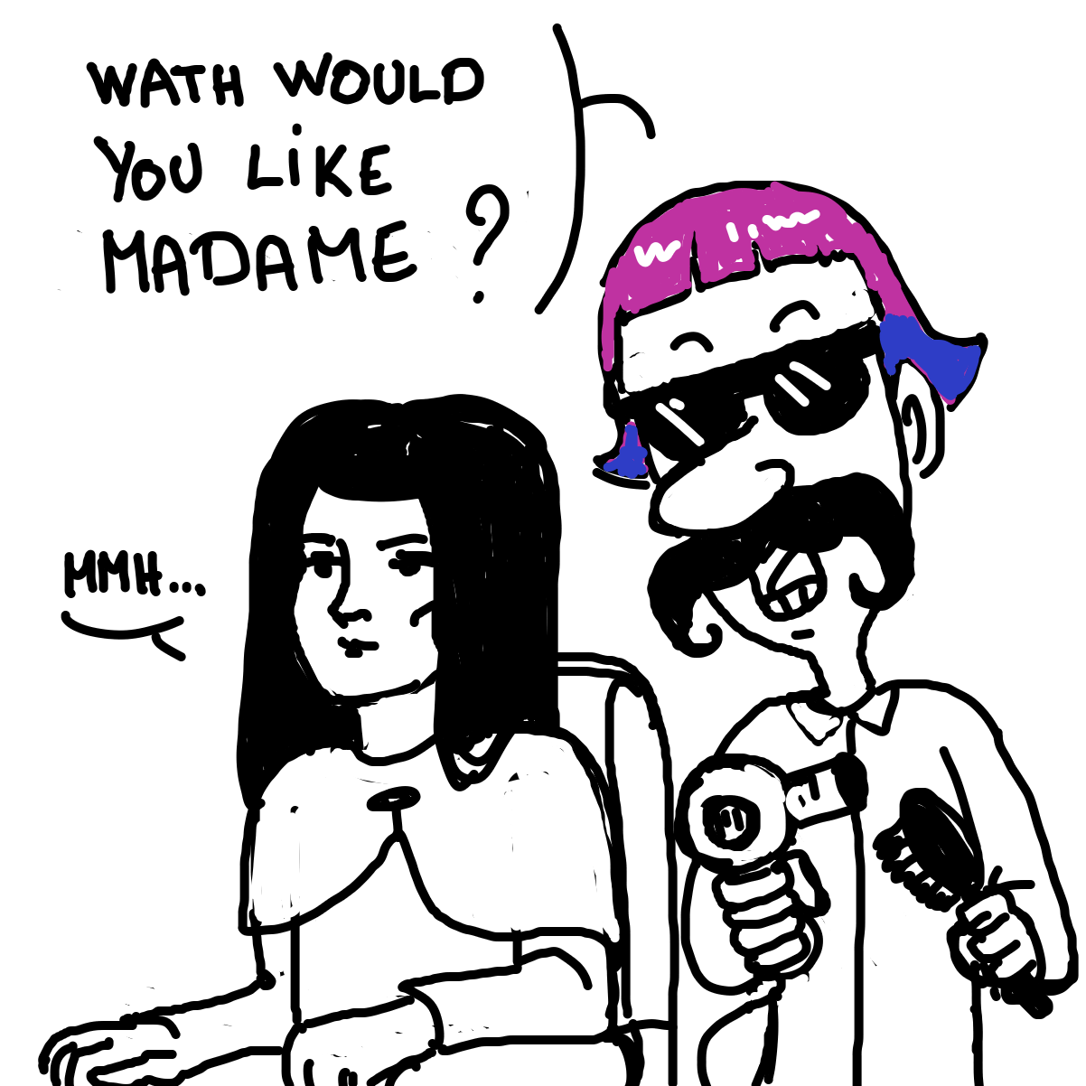 Drawing in Hairdresser chic by Hibou