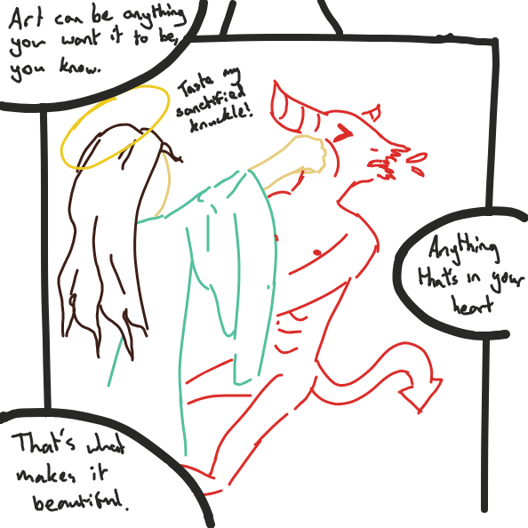 Drawing in Opinion on strip together  by Potatopeelerkind