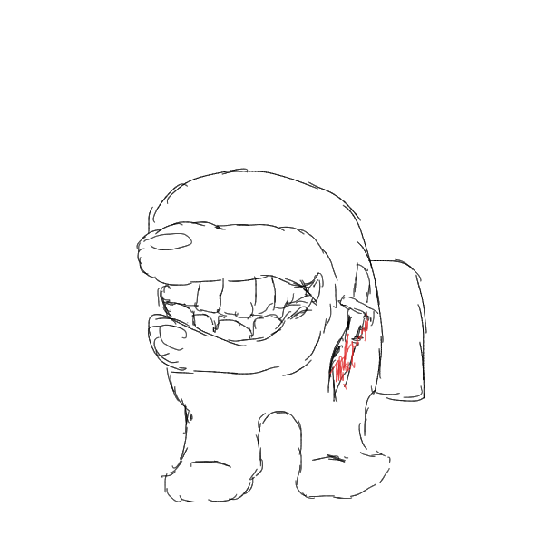 Drawing in "You so sussy, I know you took my fortnite card" by YARF